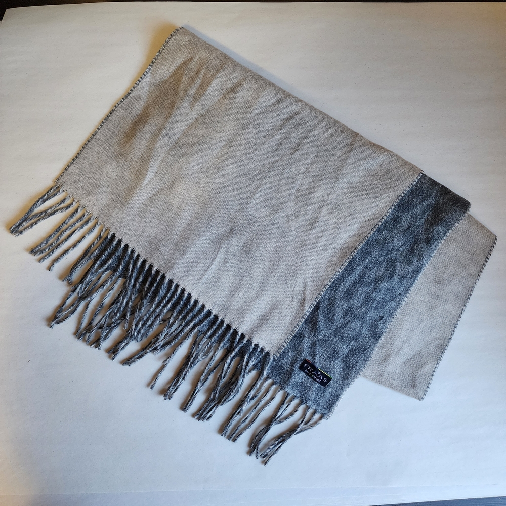 FRAAS Feel Cashmink Taupe & Grey Leopard Oversized Scarf